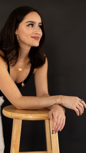 A photo of Kaia, the owner of Pure Soul Candle Co. 